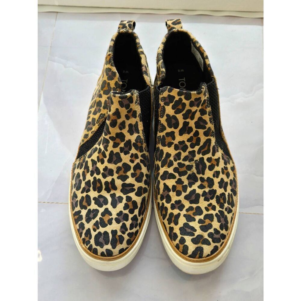 Toms Bryce Womens Size 8 Leopard  Ankle Sneaker